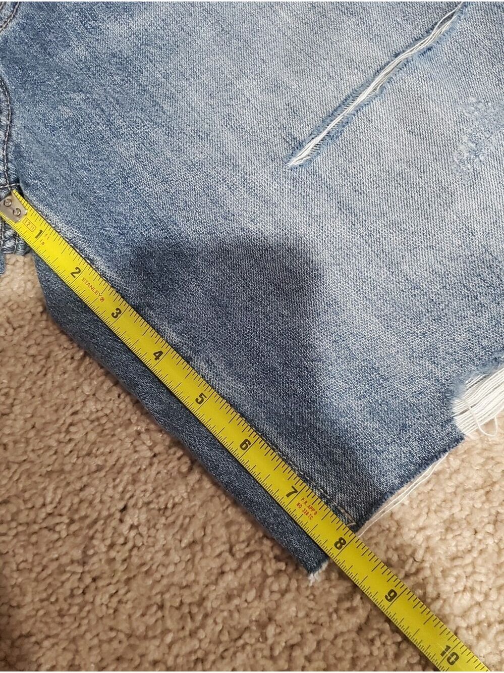 Lucky Brand High Rise Bermuda Shorts Womens Size 10 Distressed - Picture 14 of 15